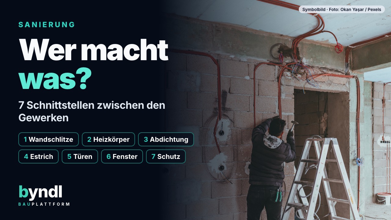Vorschaubild zum Video: Schnittstellen bei der Sanierung: Wer macht was? 7 Stellen, an denen es hakt