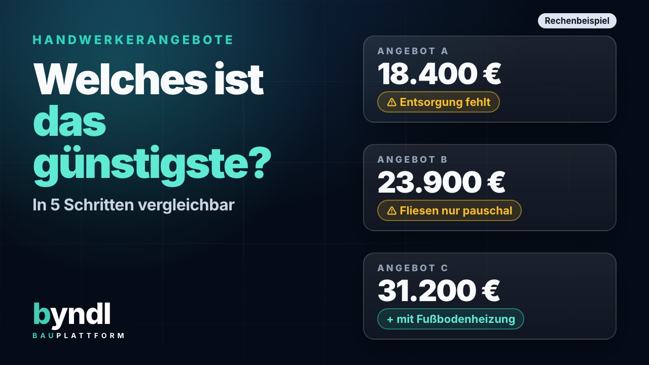 Vorschaubild zum Video: Handwerkerangebote vergleichen: In 5 Schritten vergleichbar machen